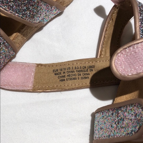 H&M Shoes Hm Baby Girl Glitter Sandals Size 2535 Poshmark